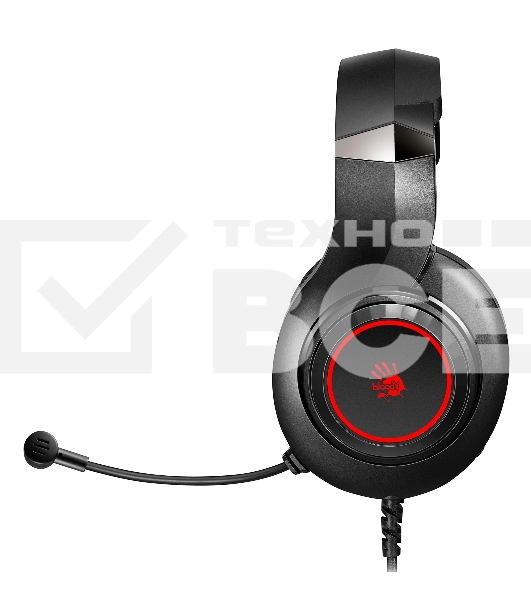 Наушники с микрофоном A4 Bloody G220S черный 2м мониторные USB оголовье (G220S USB/ BLACK)