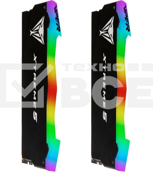 Оперативная память Patriot Viper Xtreme, DDR5, 32Gb (2x16Gb), 7800MHz, CL38, с радиаторами, RGB, черный