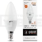 Лампа cветодиодная Gauss LED Elementary Candle 6W E14 2700K Арт. LD 33116, фото2