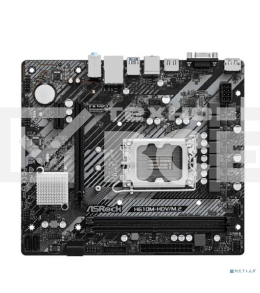 Материнская плата ASRock H610M-HDV/M.2 R2.0, LGA 1700, Intel H610, 2xDDR4, 4xSATA, 1xM.2, 1xPCIe 4.0 x16, 1xPCIe x1, 1xDP, 1xHDMI, 1xVGA, 1x 1Gb LAN, 2xUSB-A 3.2 Gen 1, 4xUSB 2.0, 3x3.5 мм, 7.1, mATX