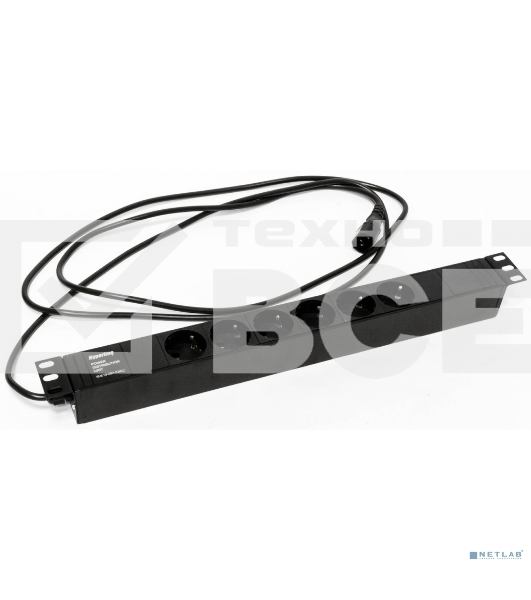 Блок розеток Hyperline SHE19-6SH-2.5IEC для 19