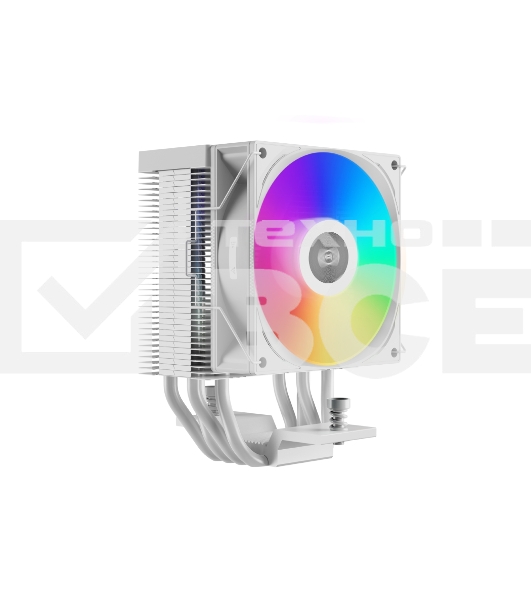 Кулер PCCooler R400 ARGB белый 92мм алюминий+медь 2200rpm 30db 4-pin 180W 133мм