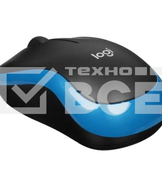 Мышь беспроводная Logitech M185 синий, 1000 dpi, радиоканал, USB, кнопки - 3