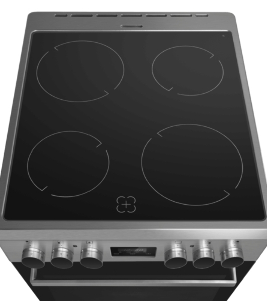 Плита электрическая Maunfeld MEC55CS08D серебристый, конфорок 4 шт, духовка 60 л, 50 см x 85 см x 60 см