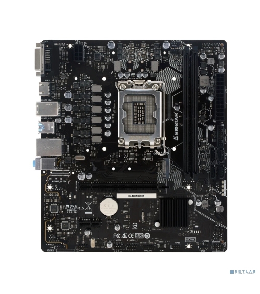 Материнская плата Biostar H610MHD D5, LGA1700, Intel H610, 2xDDR5, 4xSATA, 1xM.2, 1xPCIe 4.0 x16, 1xPCIe 3.0 x1, 1xDP, 1xHDMI, 1x1Gb LAN, 2xUSB-A 5Gbps, 4xUSB-A 2.0, 2x3.5 мм, 7.1, mATX