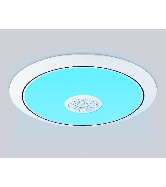 Музыкальный светодиодный светильник Ambrella light FZ720 WH белый IP20 52W 3000-6500K+RGB Music 450*65 (ПДУ ИК)