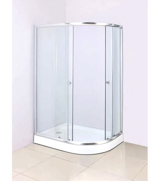 Душевой уголок BAU Dream Hit с поддоном 120x80х195, прозрачное закаленное стекло, хромированный проф