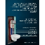 Комплект BAU 6 в 1: рамная инсталляция BAU NEO 45 для подвесного унитаза, унитаз подвесной безободковый Bau Novo, быстросъемное сиденье микролифт, клавиша смыва BAU Pulse, серый металлик/вставка хром, фото 1
