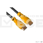 Кабель Greenconnect5.0m HDMI версия 1.4,черный, желтые коннекторы, OD7.3mm, 30/30 AWG, позолоченные контакты, Ethernet 10.2 Гбит/с, 3D, 4K, экран, фото8