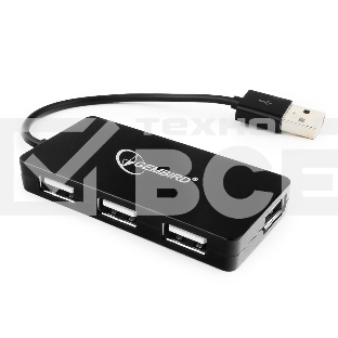 Концентратор USB 2.0 Gembird UHB-U2P4-03, 4 порта, блистер