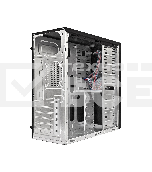 Компьютерный корпус Miditower ExeGate UN-605B Black, ATX, <UN350, 120mm>, 2*USB, Audio, замок блокировки кнопки питания