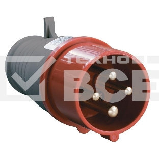 Вилка эл. каб. 16А 3P+PE 380В IP44 ССИ-014 ИЭК PSR02-016-4