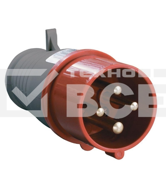 Вилка эл. каб. 16А 3P+PE 380В IP44 ССИ-014 ИЭК PSR02-016-4