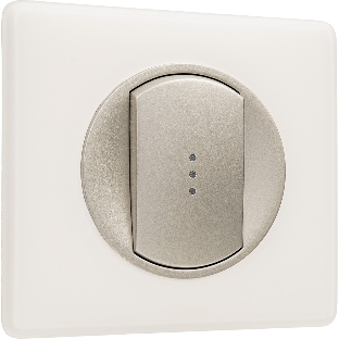 Лицевая панель для выключателя с индикацией титан