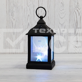 Декоративный фонарь NEON-NIGHT 11х11х22,5 см, черный корпус, цвет свечения RGB с эффектом мерцания NEON-NIGHT