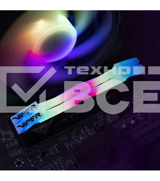Оперативная память Patriot Viper Xtreme, DDR5, 32Gb (2x16Gb), 7800MHz, CL38, с радиаторами, RGB, черный