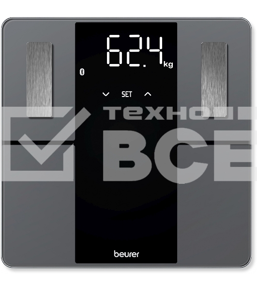 Весы напольные электронные Beurer BF 500 Super Black Edition макс.180кг черный