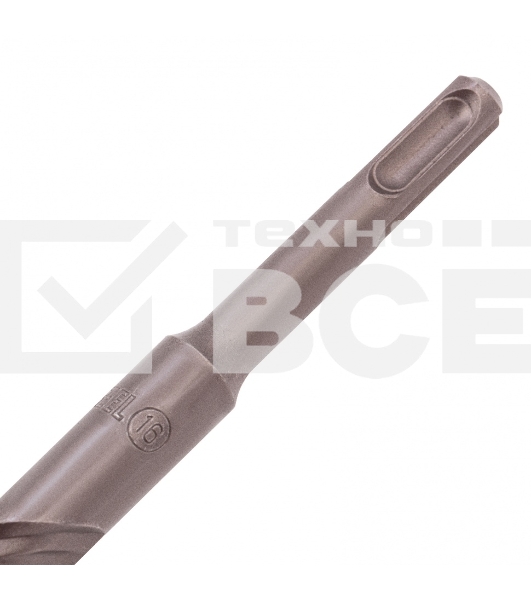 Бур по бетону, двойная спираль, Cobalt W-tip, 16x310 мм, SDS PLUS Denzel