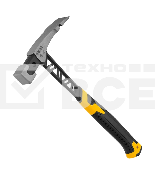 Молоток каменщика Denzel 680 г, цельнокованый, двухкомпонентная обрезиненная рукоятка