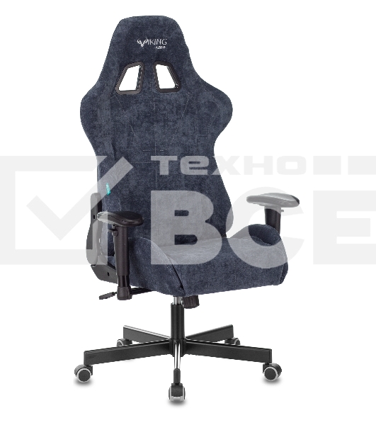 Кресло игровое Бюрократ VIKING KNIGHT LT27 FABRIC синий крестовина металл/пластик