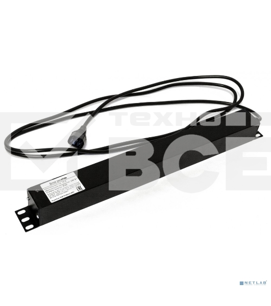 Блок розеток Hyperline SHE19-6SH-2.5IEC для 19