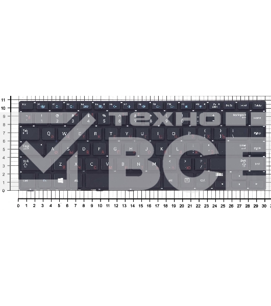 Клавиатура для ноутбука Samsung 470R4E, черная с подсветкой