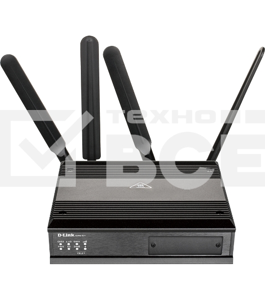 Маршрутизатор DWM-321 AC1200 Wi-Fi LTE M2M Router, 1000Base-T WAN/LAN, 2x1000Base-T LAN, 2 detachable LTE antennas, 2 detachable Wi-Fi antennas, 2xUSIM/SIM slots, GPS/GLONASS support