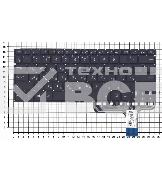 Клавиатура для ноутбука Asus Zenbook UX305 UX302L UX302LA UX302LG  черная
