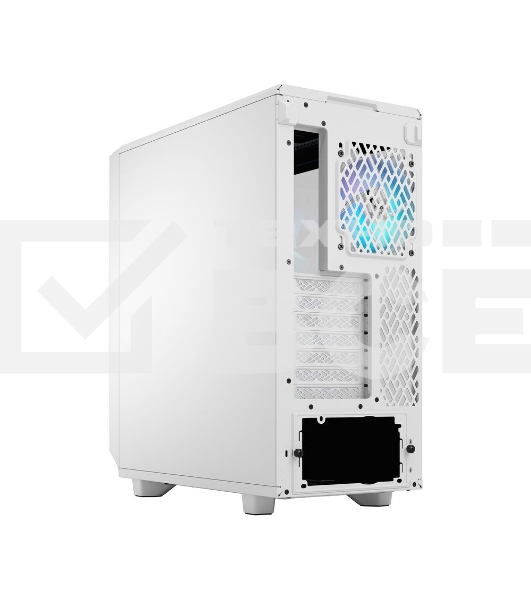 Корпус ПК без блока питания Fractal Design Meshify 2 Compact RGB TG Light Tint, Midi-Tower, 4x120mm RGB, 2xUSB-A 3.2 + 1xUSB 3.2 Type-C ATX, mATX, mITX White