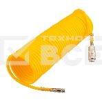 Шланг спиральный для компрессора Kranz с быстросъемным соединением, 10 м, фото 1