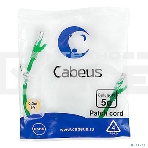 Шнур комм. Cabeus, Cat.5e, неэкр., U/UTP, RJ45/RJ45, PVC, AWG24, 0.3м, зеленый, фото 1