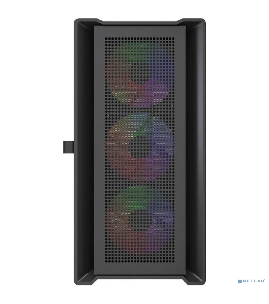 Powercase Alisio Micro X4B V2 LE, Tempered Glass, 4х 120mm ARGB PWM fans, чёрный, mATX без встроенного хаба (CAMCXB-A4-LE)