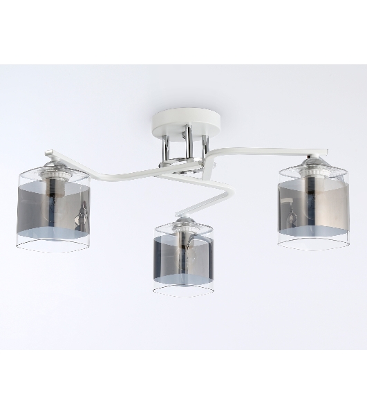 Светильник Ambrella light TR303217/3 WH/CH/SM белый/хром/дымчатый E27*3 max 60W D540*250