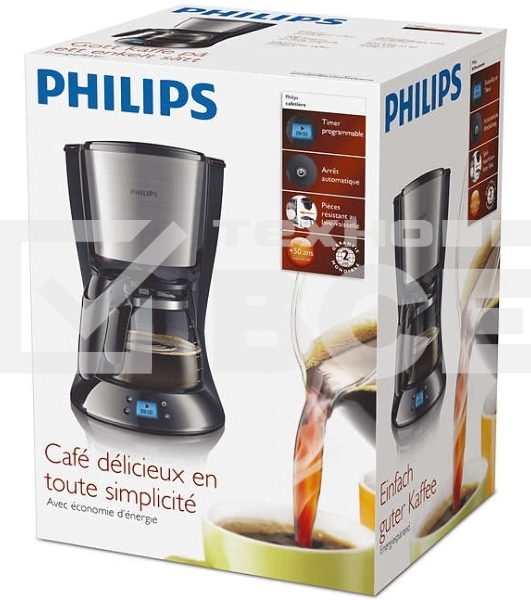 Кофеварка капельная Philips HD7459/20 чёрный, исп. кофе - молотый, 1.2 л, 1000 Вт.