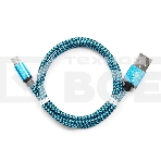 Кабель Gembird USB 2.0 Cablexpert CC-mUSB2bl1m, AM/microBM 5P, 1м, нейлоновая оплетка, алюминиевые разъемы, синий, пакет, фото4