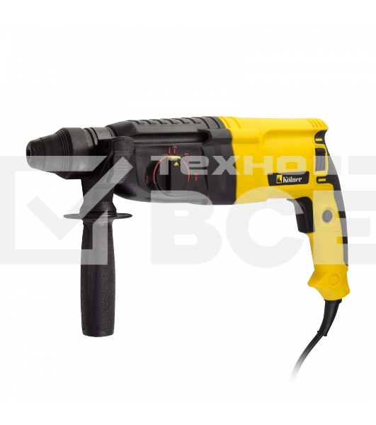 Перфоратор KOLNER KRH 820H (820 Вт, SDS+, 2,5Дж,1150 об/мин, 3 режима, макс.диам.сверл(бетон) 26мм, ПВХ кабель 2м.)