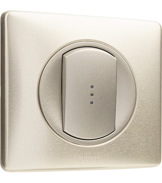 Лицевая панель для выключателя с индикацией титан