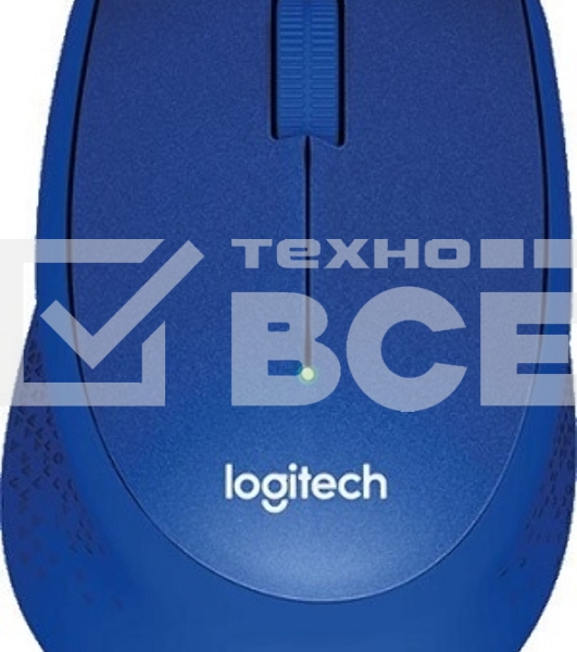 Мышь беспроводная Logitech M330 SILENT PLUS синий, 1000 dpi, радиоканал, USB, кнопки - 3