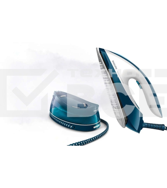 Парогенератор Philips 2400 Вт, удар 400 г, пар 120 г/мин, 6,5 бар, SteamGlide, OptimalTEMP, автоотключение