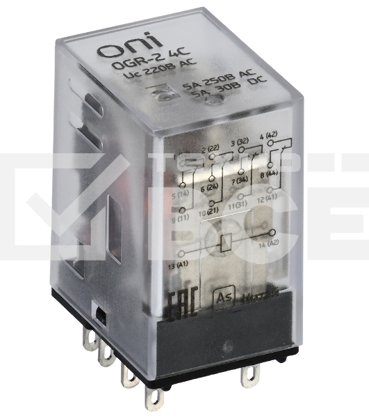 Реле общего назначения OGR-2 4C 220В AC ONI OGR-2-4C-AC220V