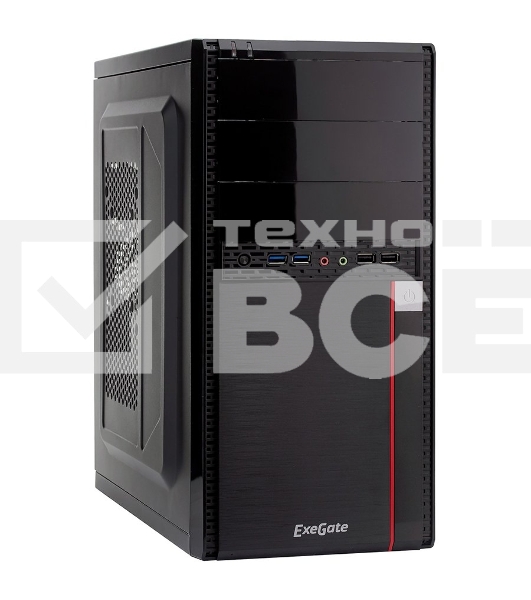 Компьютерный корпус Exegate EX277436RUS Minitower MA-371X Black, mATX <UN450, 120mm> 2*USB+2*USB3.0, Audio