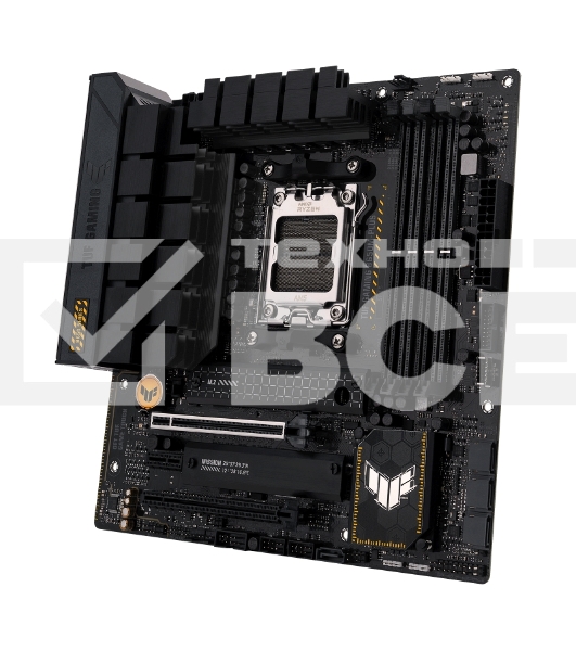 Материнская плата ASUS TUF GAMING B650M-PLUS, AM5, AMD B650, 4xDDR5, 4xSATA, 2xM.2, 1xPCIe 4.0 x16, 1xPCIe 4.0 x4, 1xDP, 1xHDMI, 1x 2.5Gb LAN, 4xUSB-A 3.2 Gen 2, 1xUSB-A 3.2 Gen 1, 1xUSB-C 3.2 Gen 2x2, 5x3.5 мм, 7.1, mATX