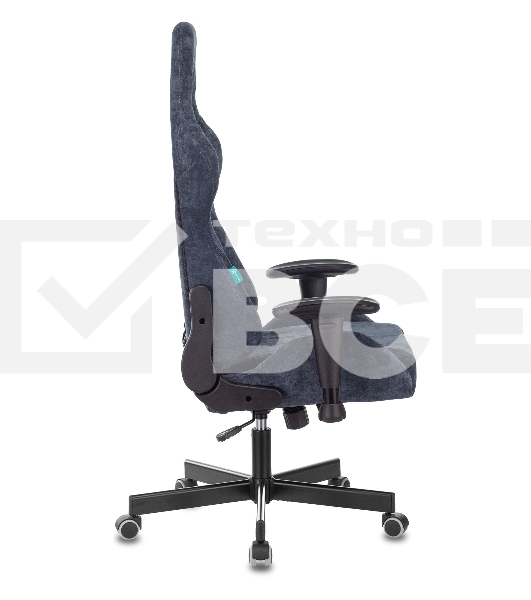 Кресло игровое Бюрократ VIKING KNIGHT LT27 FABRIC синий крестовина металл/пластик