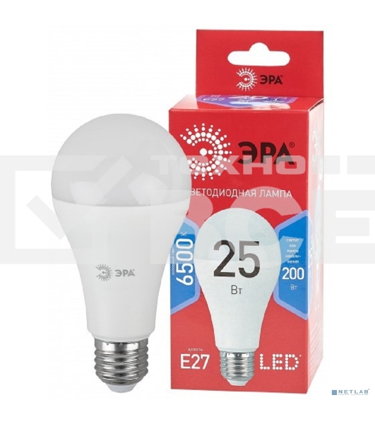 Лампа светодиодная ECO LED A65-25W-865-E27 R (диод груша 25Вт холодн. E27) (10/100/1200) Эра Б0048011