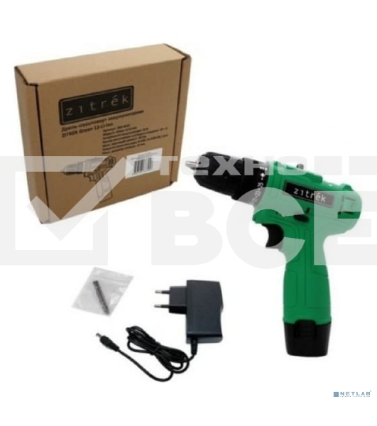Дрель-шуруповерт аккумуляторная Zitrek Green 063-4041, Аккумуляторная, 12В