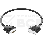 Удлинитель 1.0m DVI-D, черный, DVI/DVI, 25M/25F, FullHD, 28 AWG, GCR-54706, фото 1