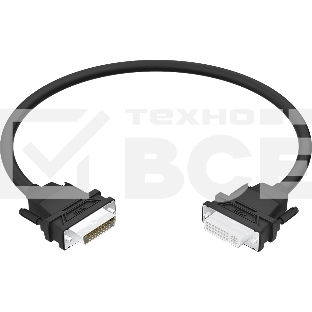 Удлинитель 1.0m DVI-D, черный, DVI/DVI, 25M/25F, FullHD, 28 AWG, GCR-54706