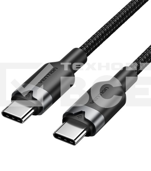 Кабель Vention USB 2.0 CM/CM - 2м. Черный 3А PD60W