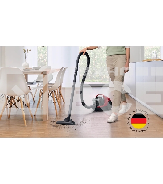 Пылесос Bosch BGS21WX200 красный, 2000 Вт, уборка сухая, пылесборник контейнер, 2 л