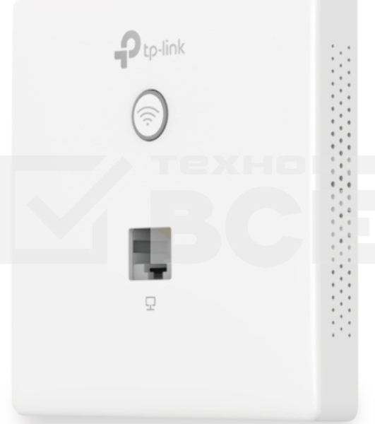 Точка доступа TP-Link Omada AC1200 wireless MU-MIMO Gigabit wall-plate Access Point, 1 Gigabit downlink port, 1 gigabit uplink port, 802.3af/at PoE in, wall plate mounting, support standalone mode and controlled by Omada SDN controller (Software/hardware/
